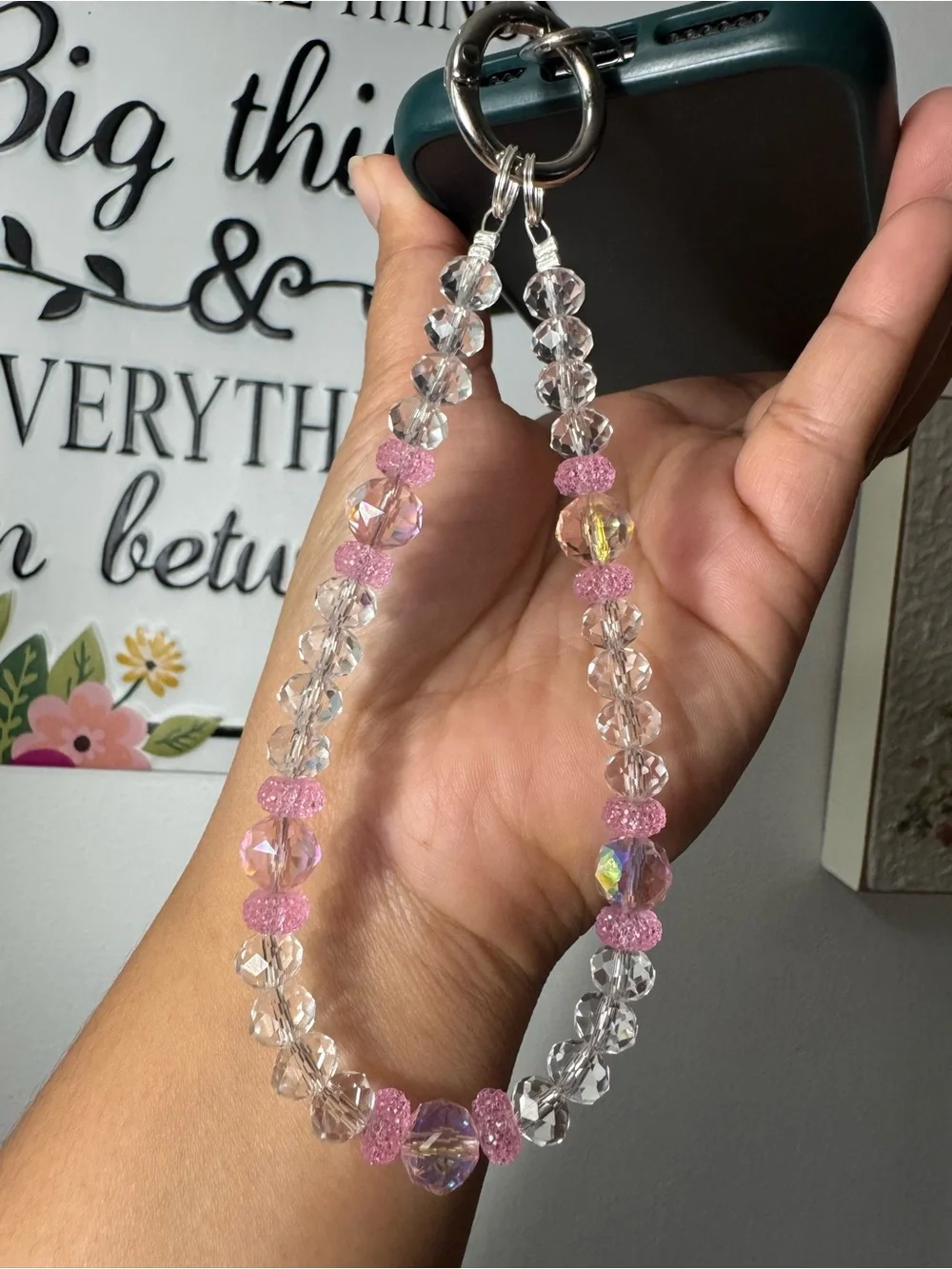 Bling Bling Crystal and Pink Phone/Key/Bag Chain #P1073